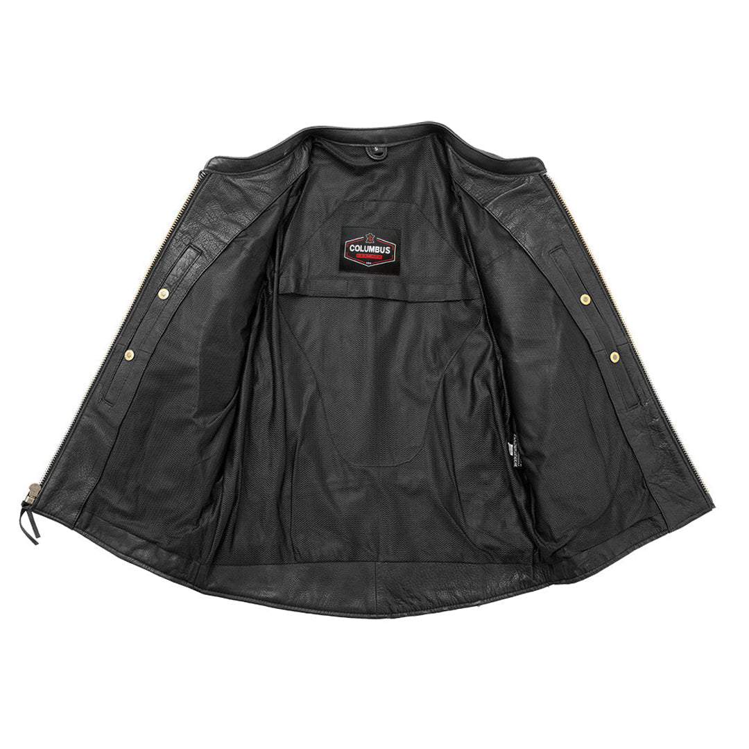 Apex Men's Motorcycle Leather Jacket | Columbus Leather USA