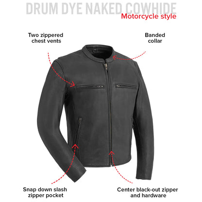 Apex Premium Men's Motorcycle Leather Jacket | Columbus Leather USA