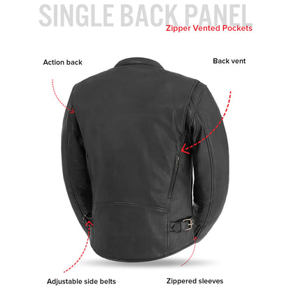 Apex Premium Men's Motorcycle Leather Jacket | Columbus Leather USA