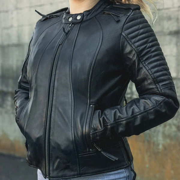 Biker Queen – Women’s Motorcycle Leather Jacket | Columbus Leather USA