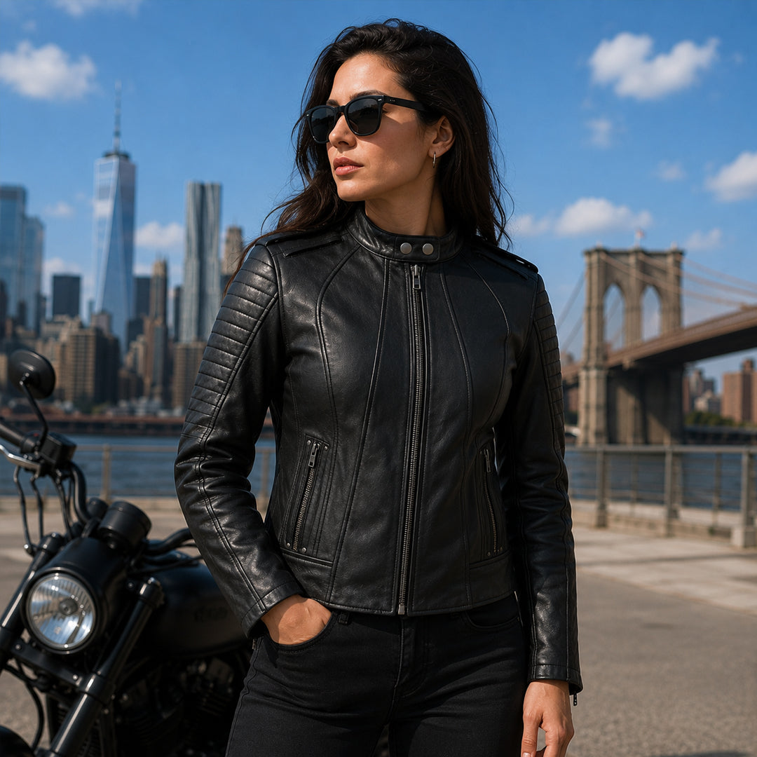 Biker Queen – Women’s Motorcycle Leather Jacket | Columbus Leather USA
