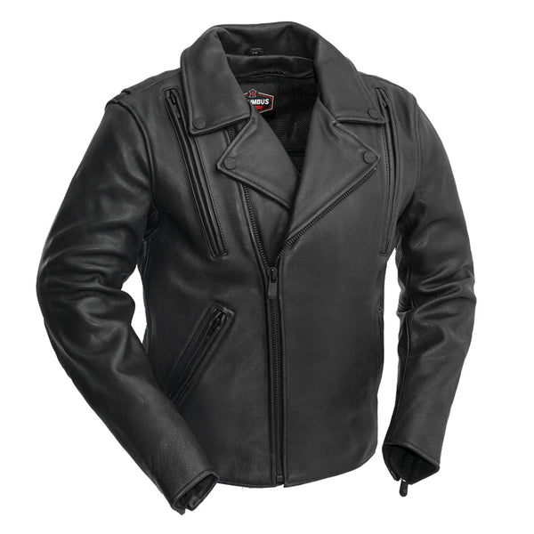 Black Venom Men’s Motorcycle Leather Jacket | Columbus Leather USA
