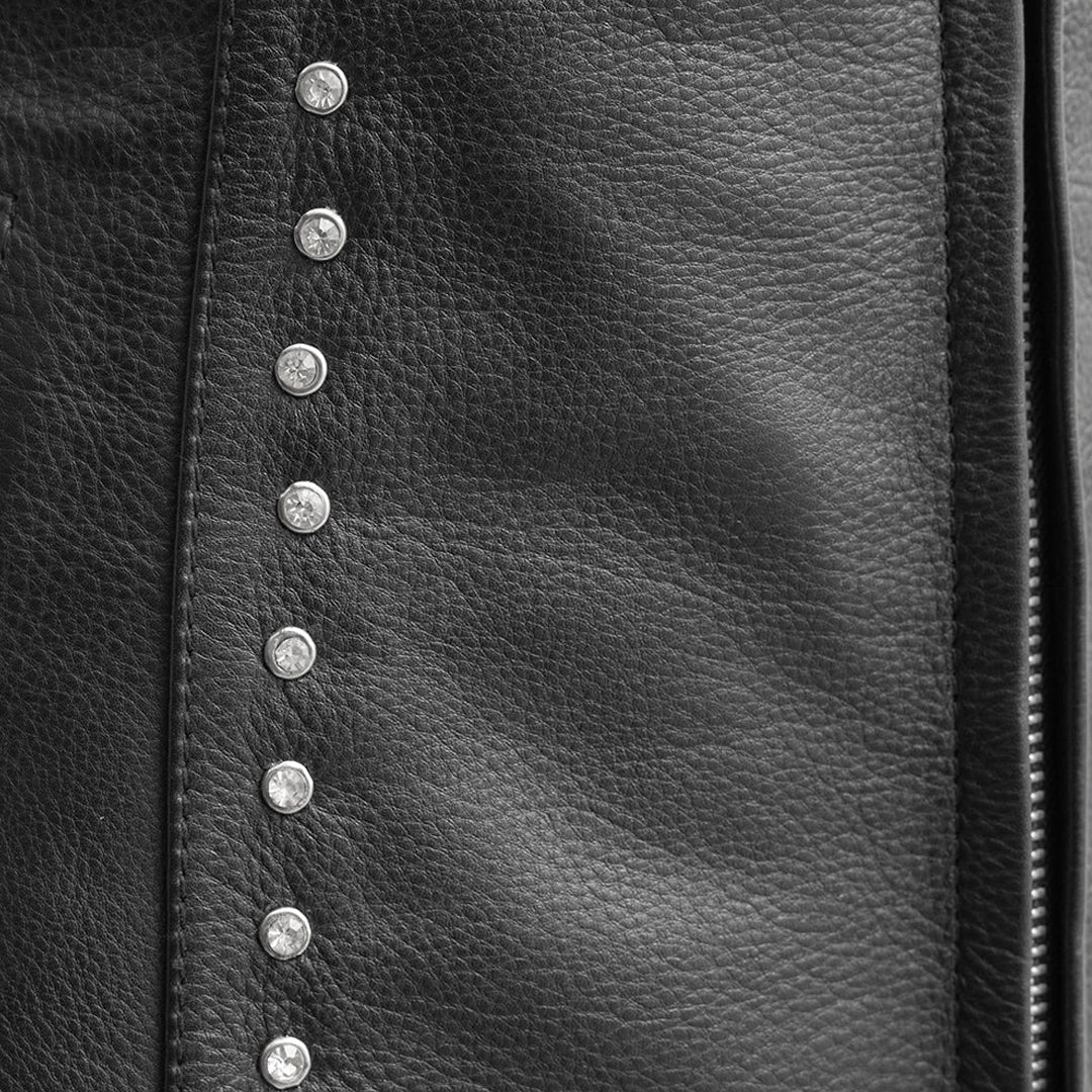 Diana - Women's Motorcycle Leather Vest | Columbus Leather USA