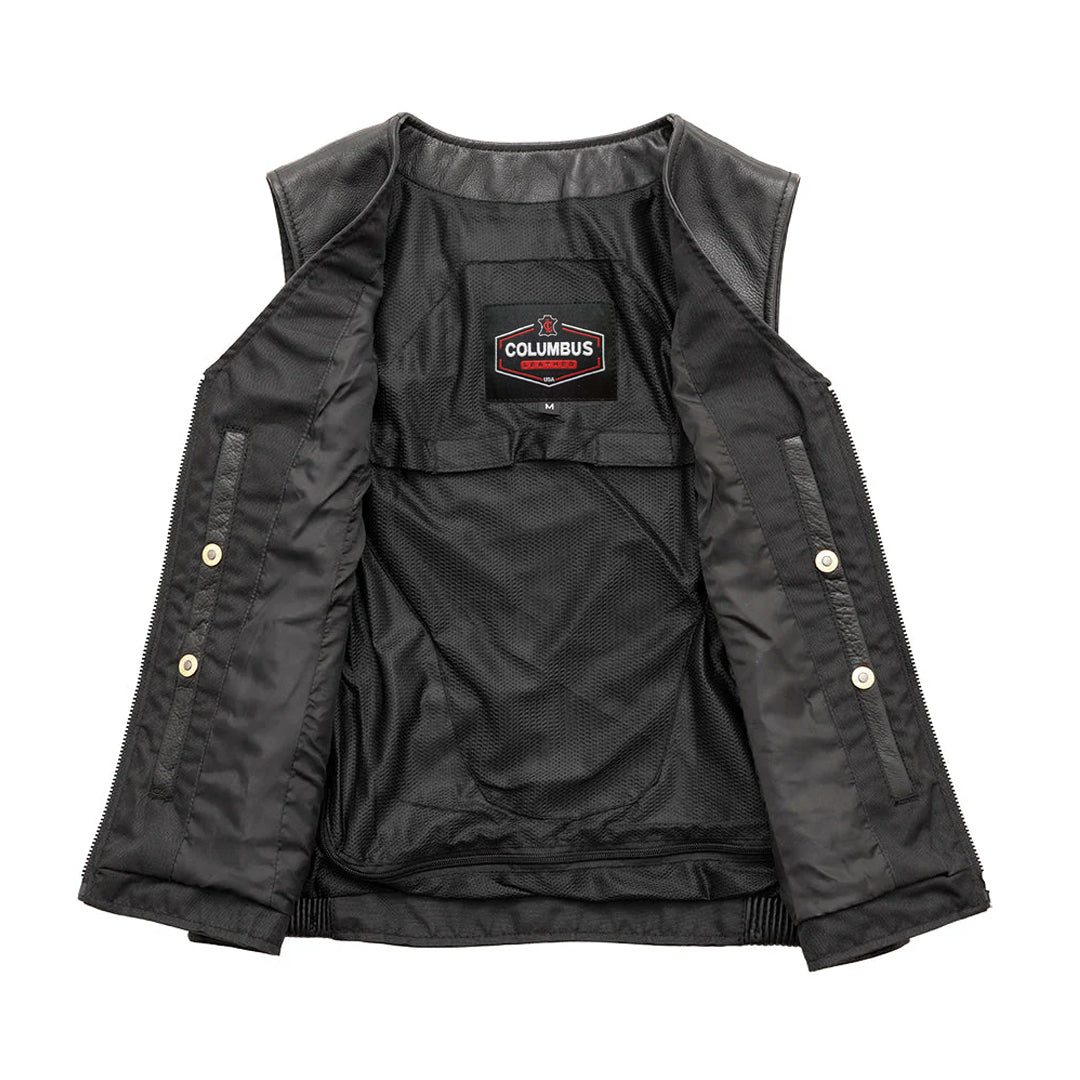 Diana - Women's Motorcycle Leather Vest | Columbus Leather USA