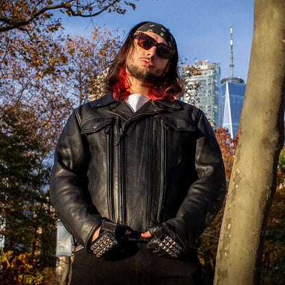Commander Men’s Motorcycle Leather Jacket | Columbus Leather