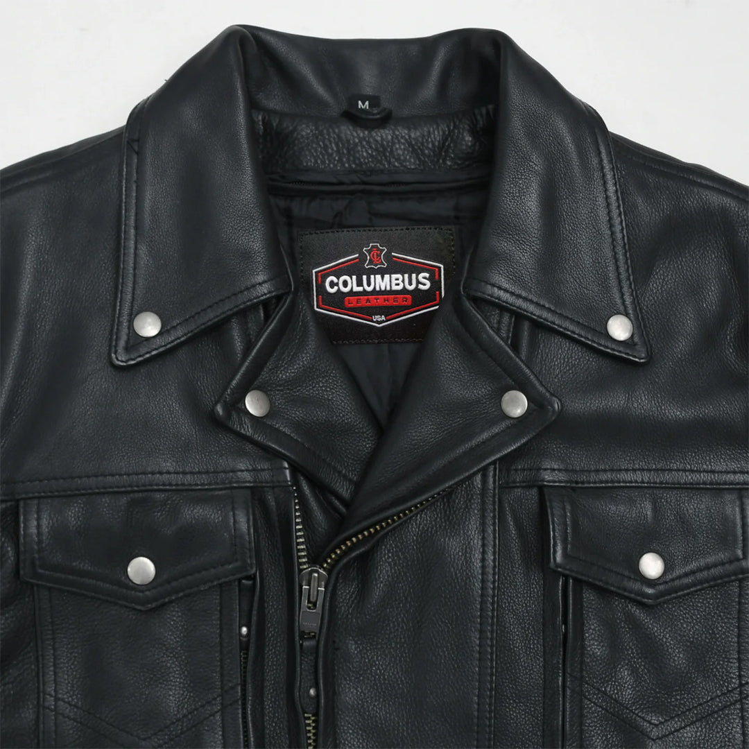 Commander Men’s Motorcycle Leather Jacket | Columbus Leather