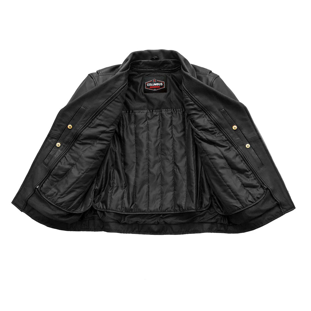 Crossfire Men’s Motorcycle Leather Jacket | Columbus Leather USA