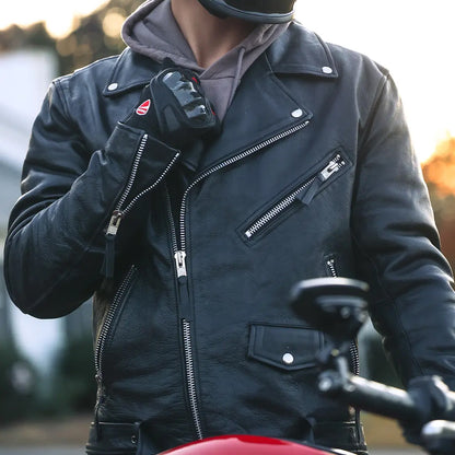 Crossfire Men’s Motorcycle Leather Jacket | Columbus Leather USA