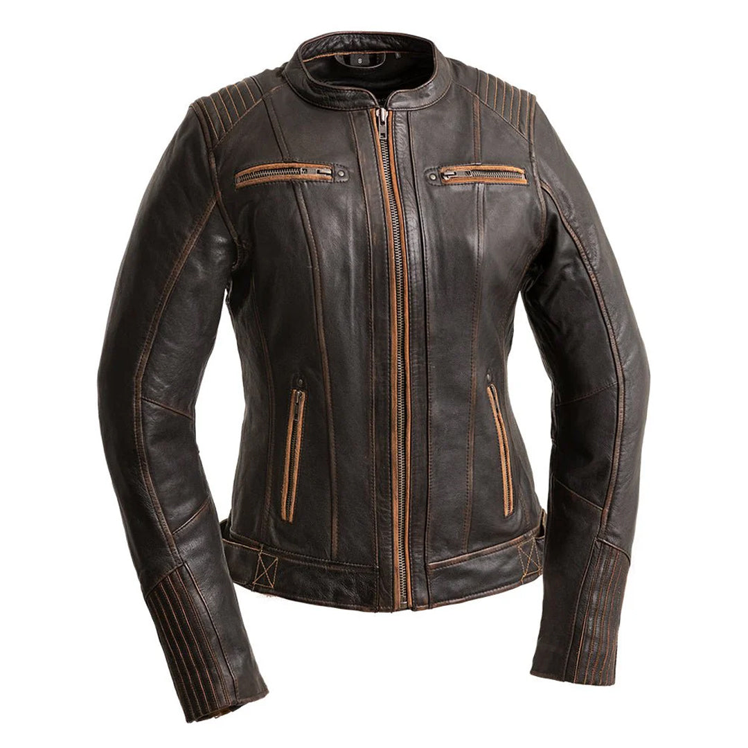 Electra Vixen – Women’s Motorcycle Leather Jacket | Columbus Leather USA