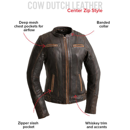 Electra Vixen – women's riding leather jacket | Columbus Leather USA