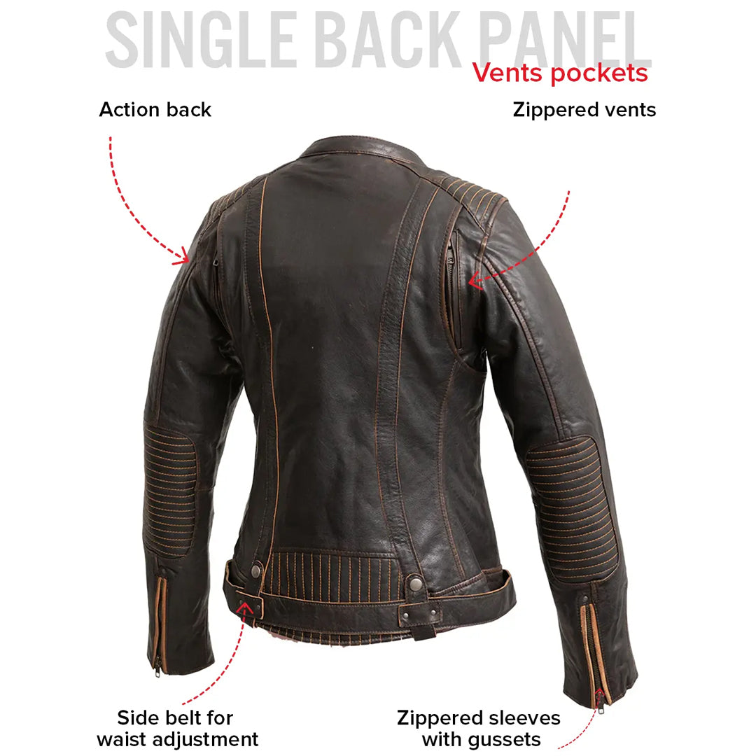 Electra Vixen – women's riding leather jacket | Columbus Leather USA