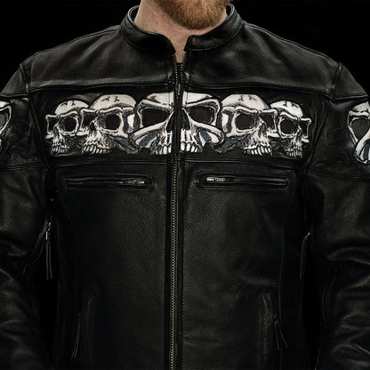 Ghost Rider Men’s Motorcycle Leather Jacket | Columbus Leather USA