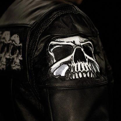 Ghost Rider Men’s Motorcycle Leather Jacket | Columbus Leather USA