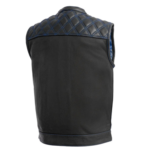 Downside Men's Motorcycle Leather Vest | Columbus Leather USA
