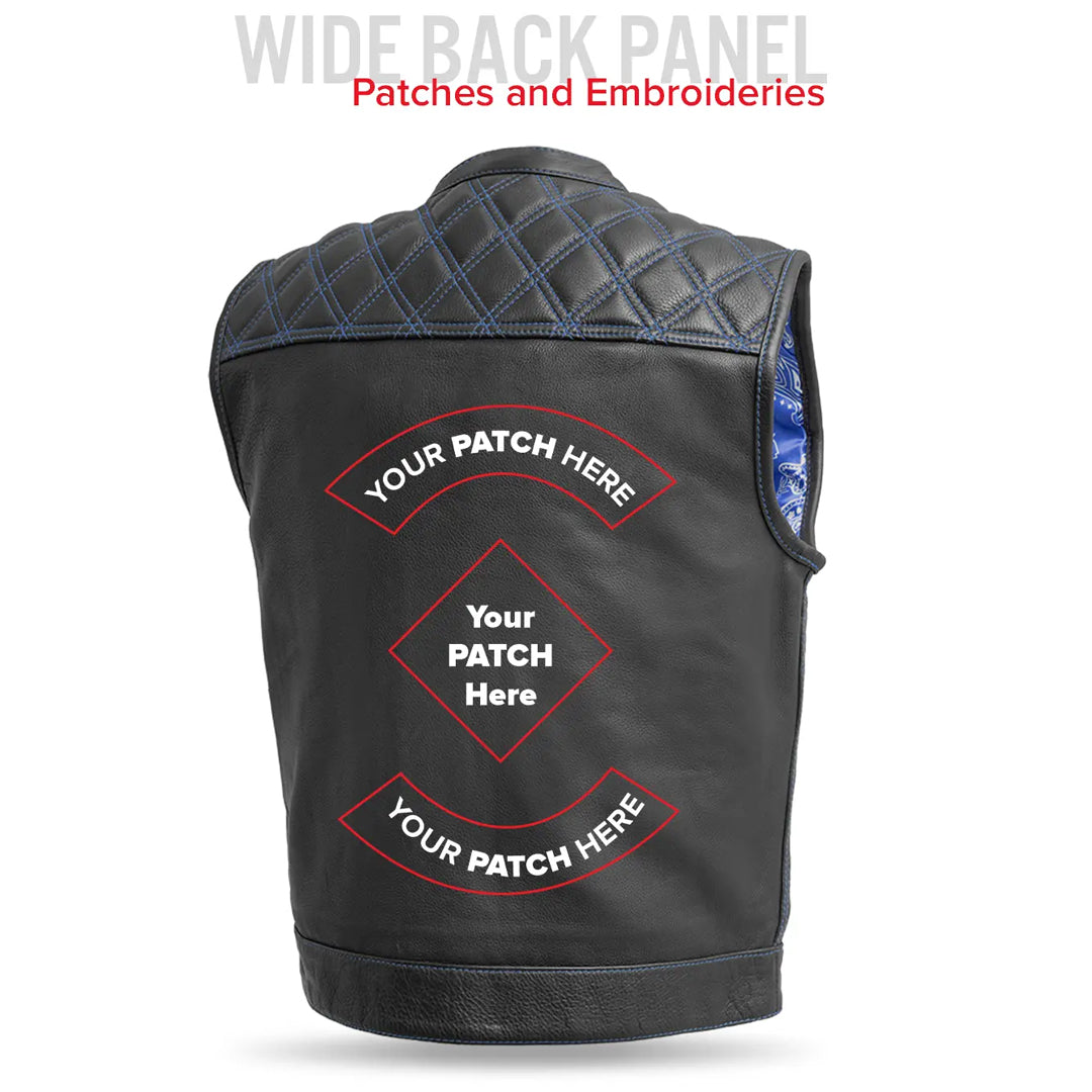 Downside Men's Motorcycle Leather Vest | Columbus Leather USA