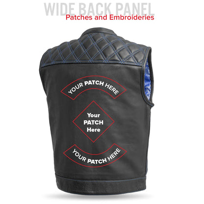 Downside Men's Motorcycle Leather Vest | Columbus Leather USA