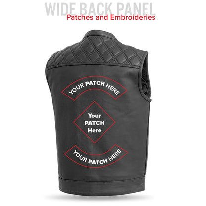 Hellbound Men’s Motorcycle Leather Vest | Columbus Leather USA