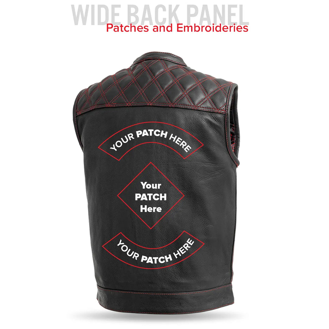 Hellbound Men’s Motorcycle Leather Vest | Columbus Leather USA