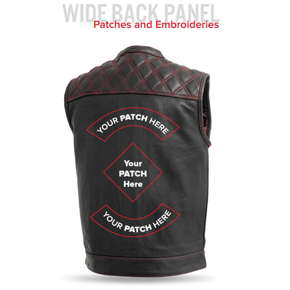 Hellbound Men’s Motorcycle Leather Vest | Columbus Leather USA