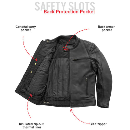 High Voltage Men’s Motorcycle Leather Jacket – Columbus Leather