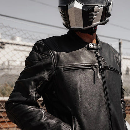 High Voltage Men’s Motorcycle Leather Jacket – Columbus Leather
