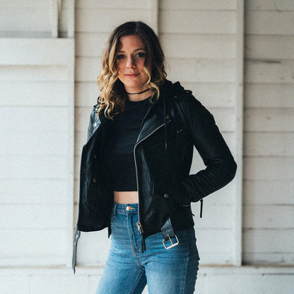 Lynx Women’s Motorcycle Leather Jacket | Columbus Leather USA