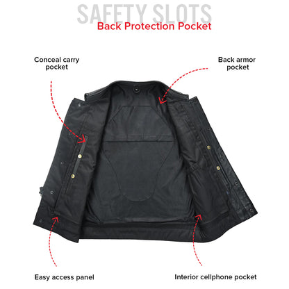Marksman Men’s Motorcycle Leather Vest | Columbus Leather USA