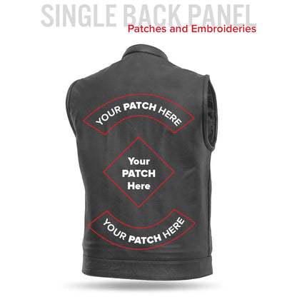 Marksman Men’s Motorcycle Leather Vest | Columbus Leather USA