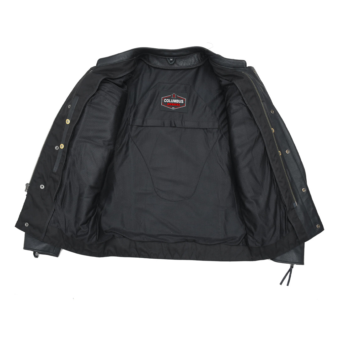 Storm Rider Men’s Motorcycle Leather Jacket | Columbus Leather USA
