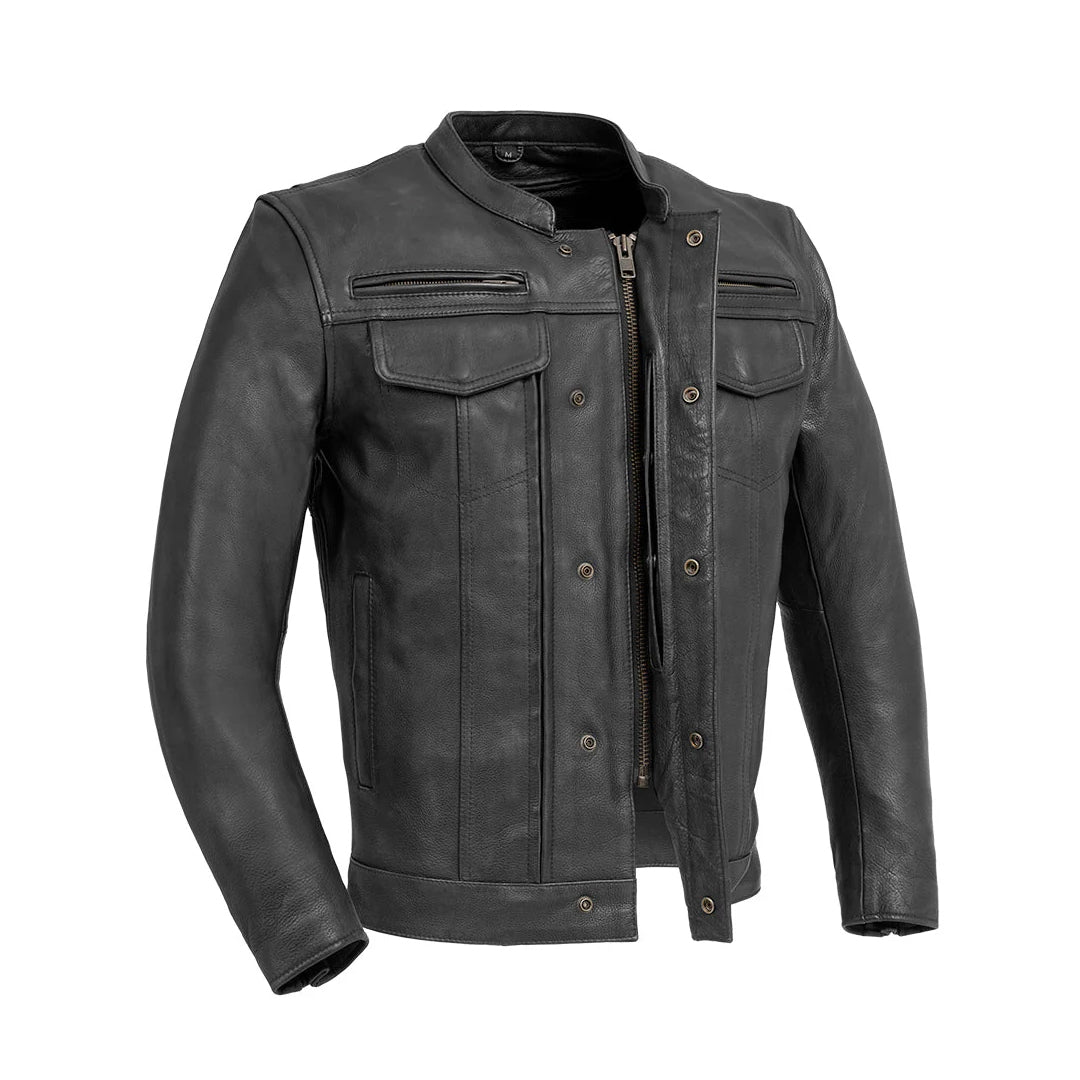 Storm Rider Men’s Motorcycle Leather Jacket | Columbus Leather USA