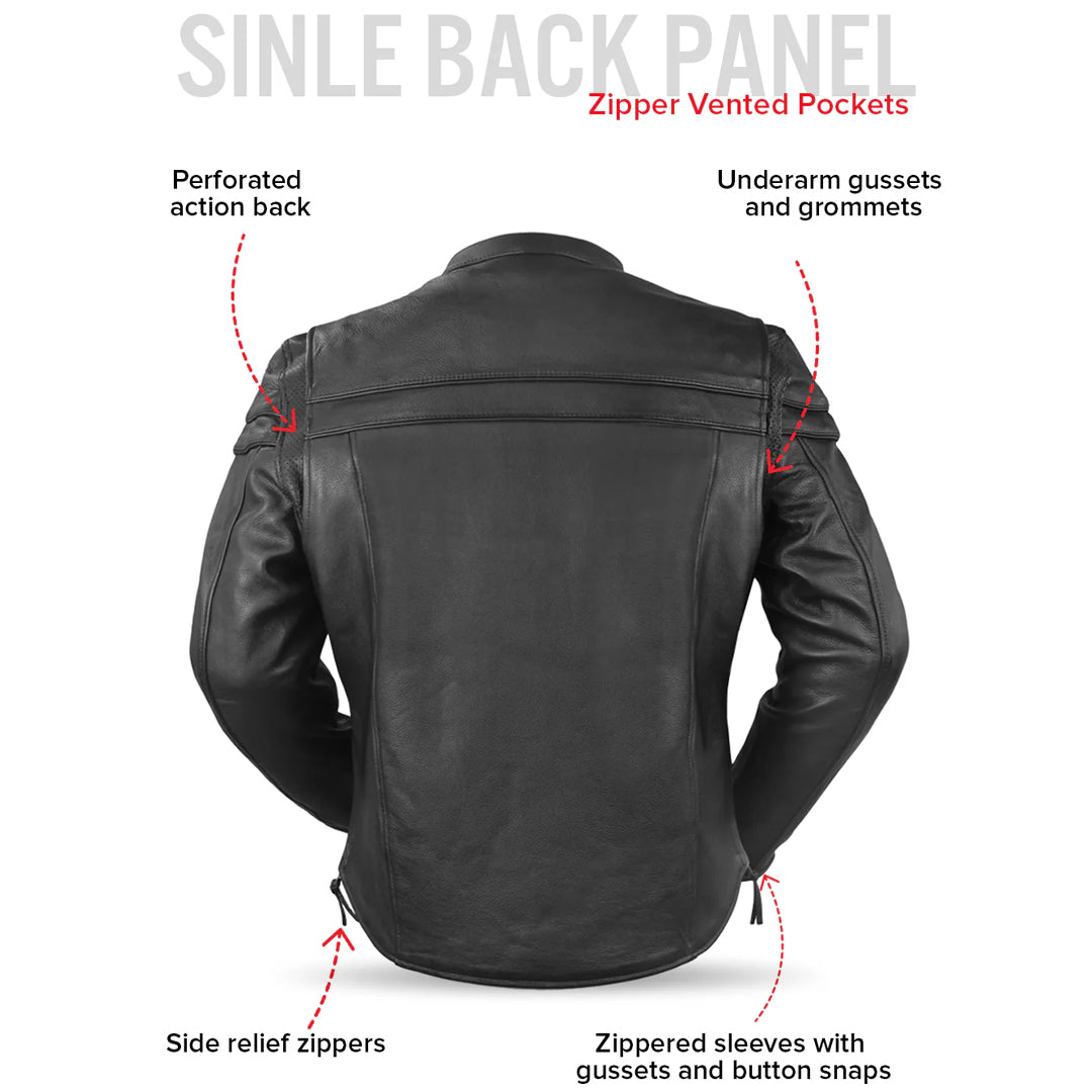 Rebel Spirit Men’s Motorcycle Leather Jacket | Columbus Leather USA