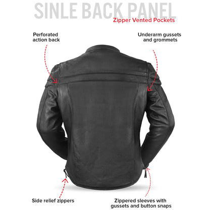 Rebel Spirit Men’s Motorcycle Leather Jacket | Columbus Leather USA