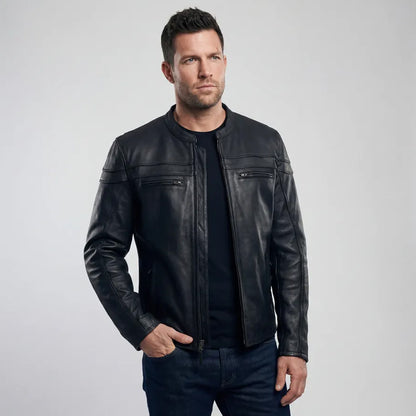 Rebel Spirit Men’s Motorcycle Leather Jacket | Columbus Leather USA