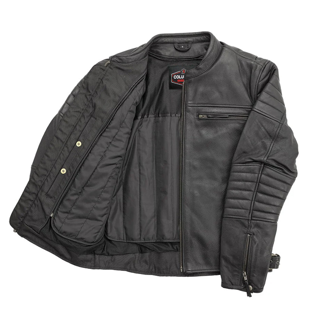 Roadster Men’s Motorcycle Leather Jacket | Columbus Leather USA