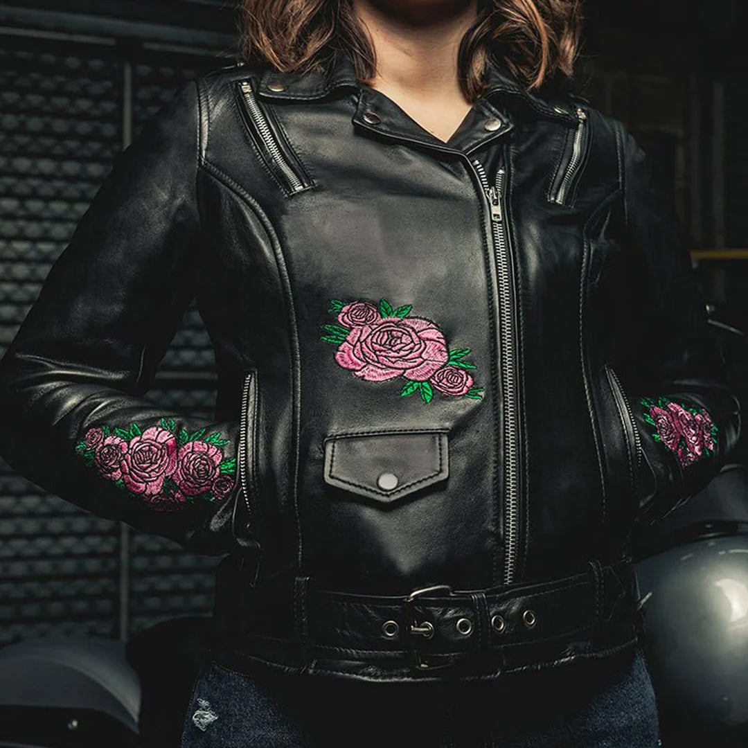 Rosefire – Women’s Motorcycle Leather Jacket | Columbus Leather USA