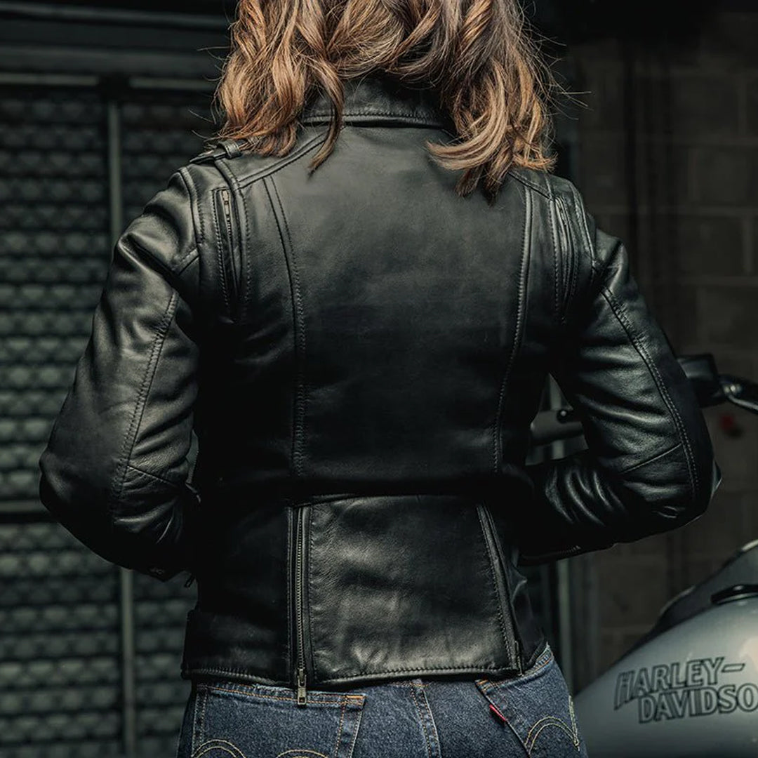 Rosefire – Women’s Motorcycle Leather Jacket | Columbus Leather USA