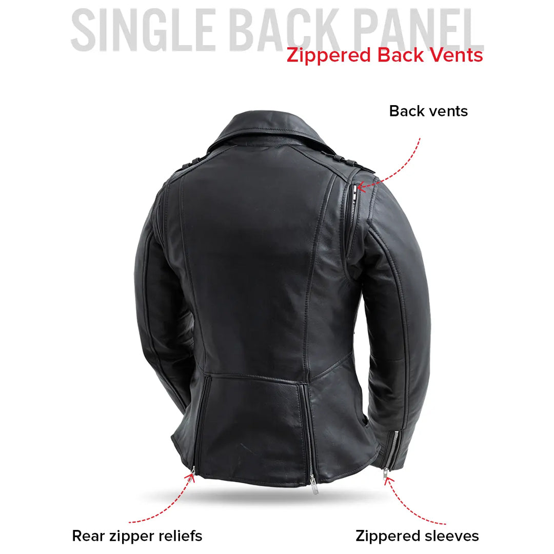 Rosefire – Women’s Motorcycle Leather Jacket | Columbus Leather USA