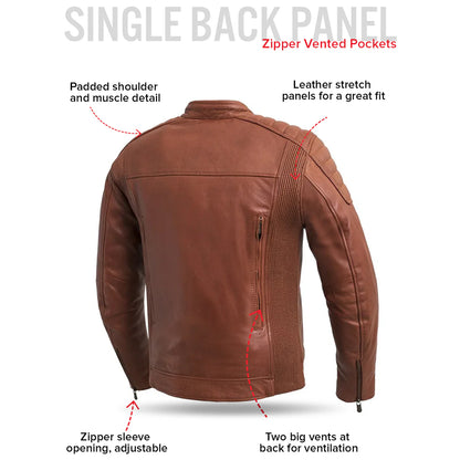 Sentinel Men’s Motorcycle Leather Jacket | Columbus Leather USA