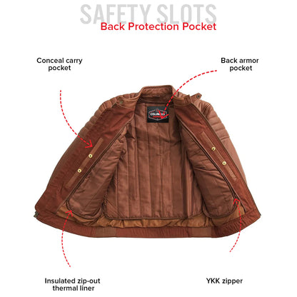 Sentinel Men’s Motorcycle Leather Jacket | Columbus Leather USA