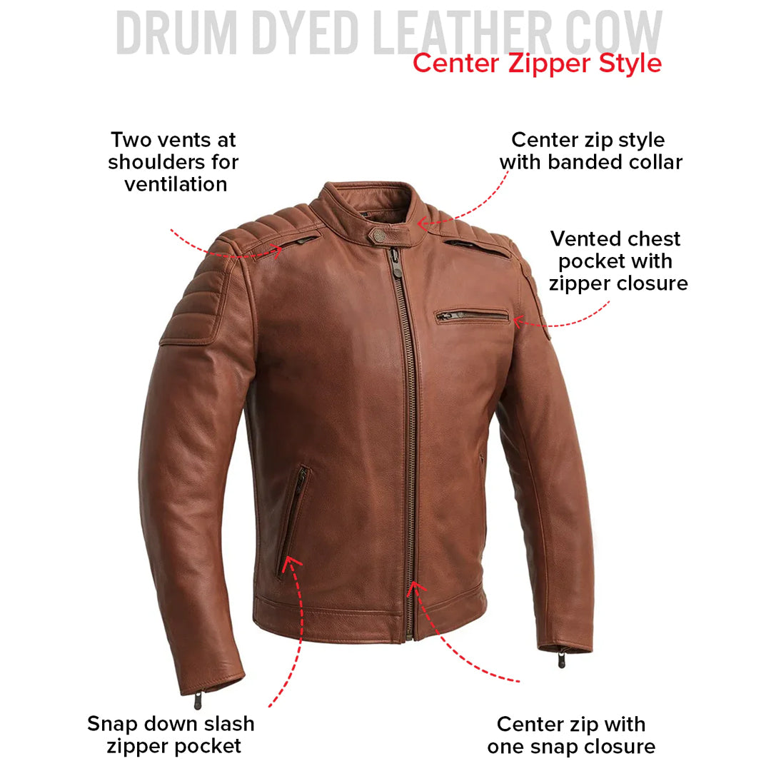 Sentinel Men’s Motorcycle Leather Jacket | Columbus Leather USA