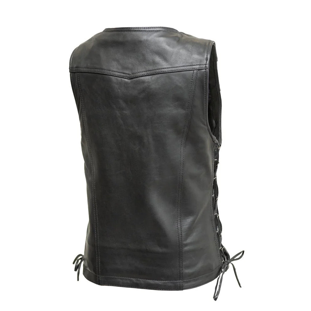 Sierra – Women’s Motorcycle Sheepskin Vest | Columbus Leather USA