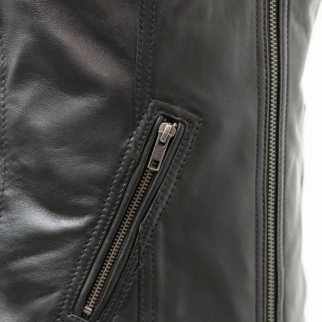 Sierra – Women’s Motorcycle Sheepskin Vest | Columbus Leather USA