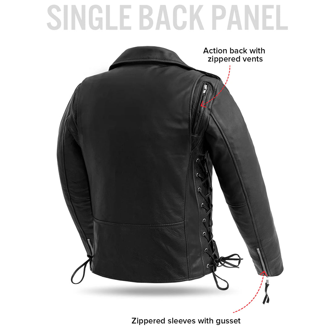 Starflare Women’s Motorcycle Leather Jacket | Columbus Leather USA