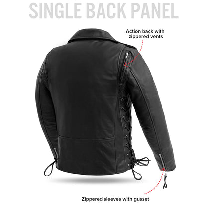 Starflare Women’s Motorcycle Leather Jacket | Columbus Leather USA