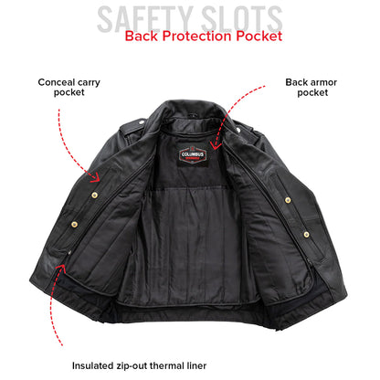 Starflare Women’s Motorcycle Leather Jacket | Columbus Leather USA