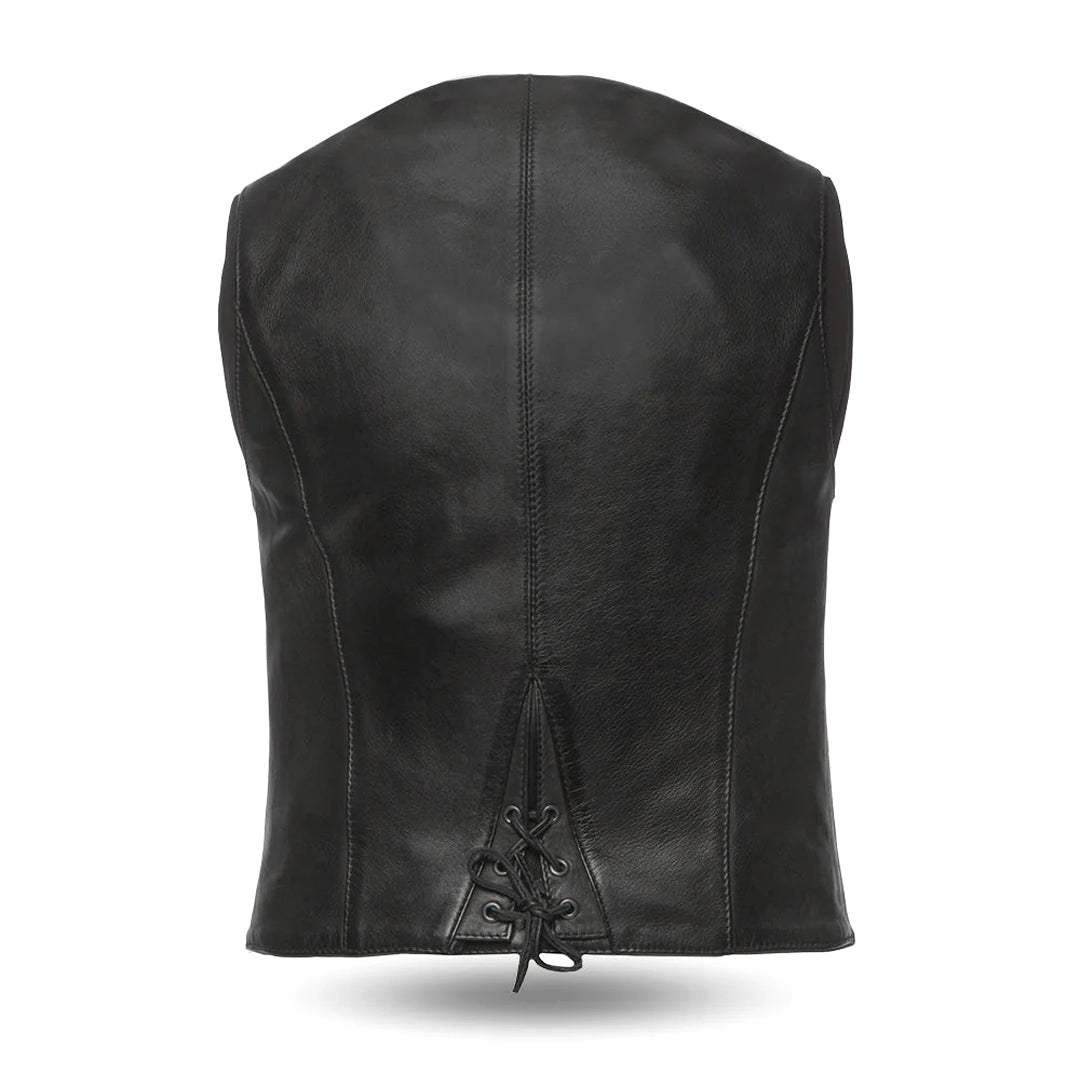 Texana – Women’s Western Motorcycle Leather Vest | Columbus Leather USA