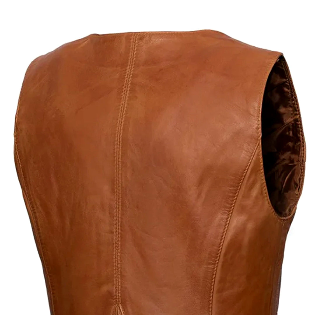 Texana – Women’s Western Motorcycle Leather Vest | Columbus Leather USA