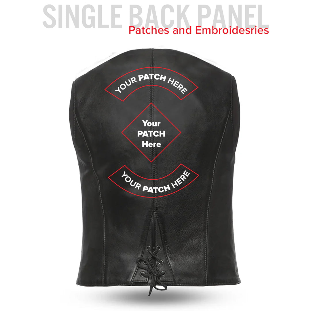 Texana – Women’s Western Motorcycle Leather Vest | Columbus Leather USA