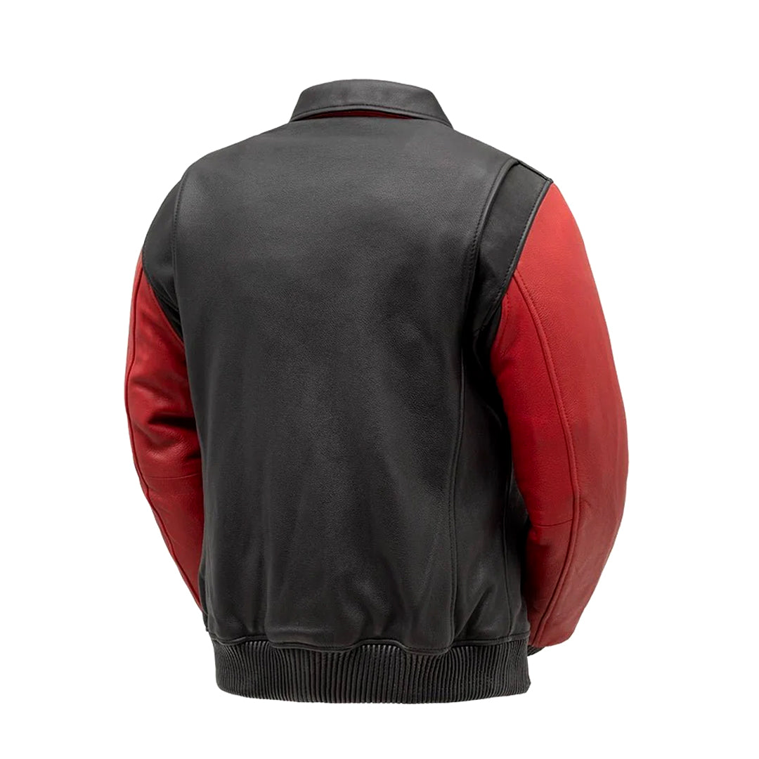 Thunder Bomber Two Tone Men’s Leather Jacket | Columbus Leather USA