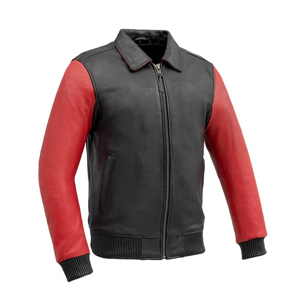 Thunder Bomber Two Tone Men’s Leather Jacket | Columbus Leather USA
